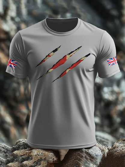 Camiseta de hombre UK Flag Skull Printed