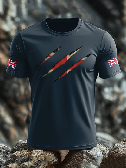 Camiseta de hombre UK Flag Skull Printed