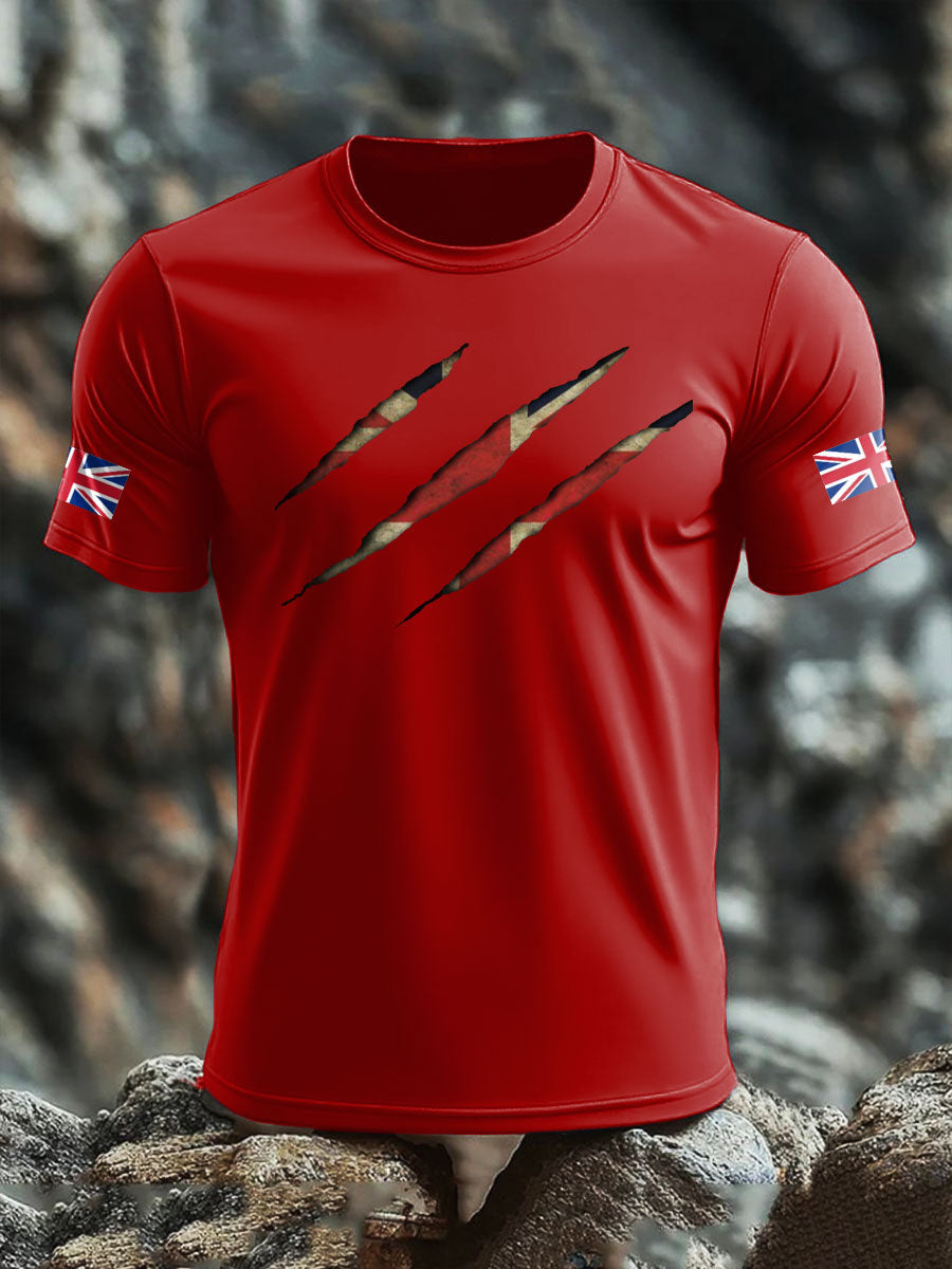 Camiseta de hombre UK Flag Skull Printed
