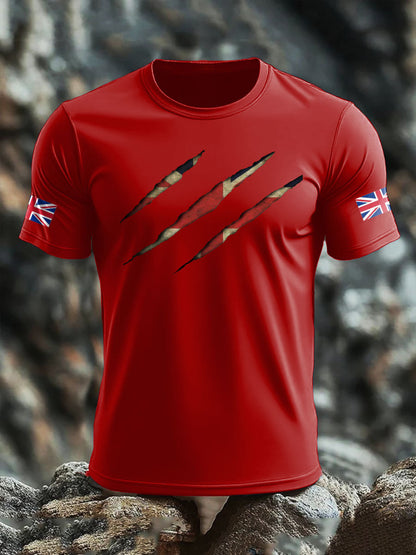 Camiseta de hombre UK Flag Skull Printed