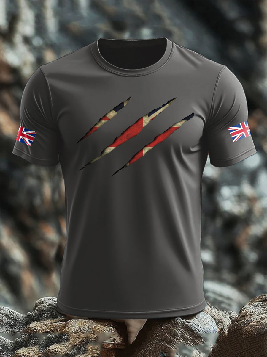 Camiseta de hombre UK Flag Skull Printed