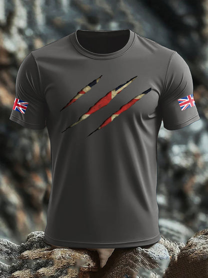 Camiseta de hombre UK Flag Skull Printed