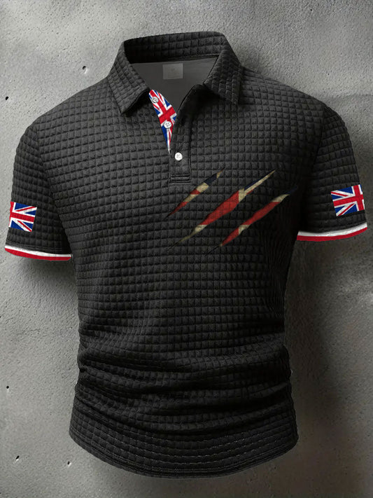 Hombres UK Flag Art Impreso Casual Tops