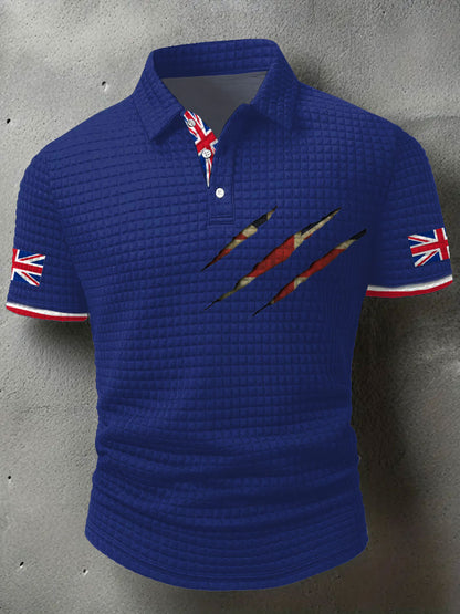 Hombres UK Flag Art Impreso Casual Tops