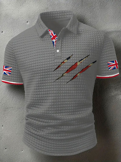 Hombres UK Flag Art Impreso Casual Tops