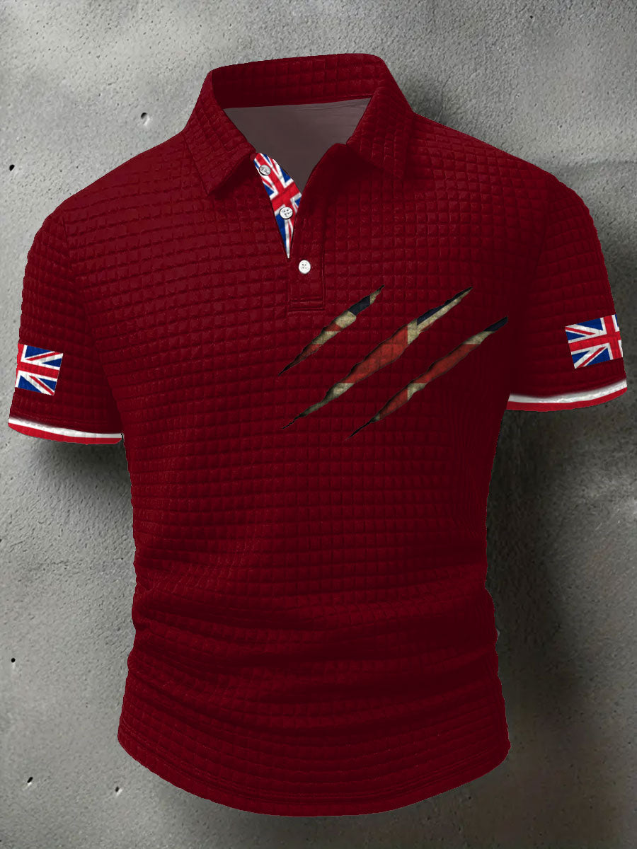 Hombres UK Flag Art Impreso Casual Tops