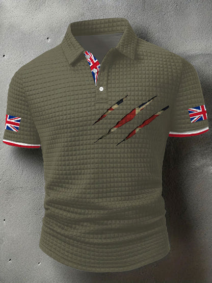 Hombres UK Flag Art Impreso Casual Tops