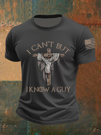 Camiseta de manga corta I Can't But I Know A Guy para hombre
