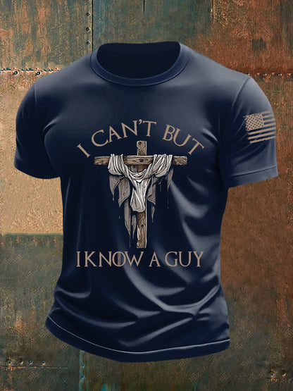 Camiseta de manga corta I Can't But I Know A Guy para hombre