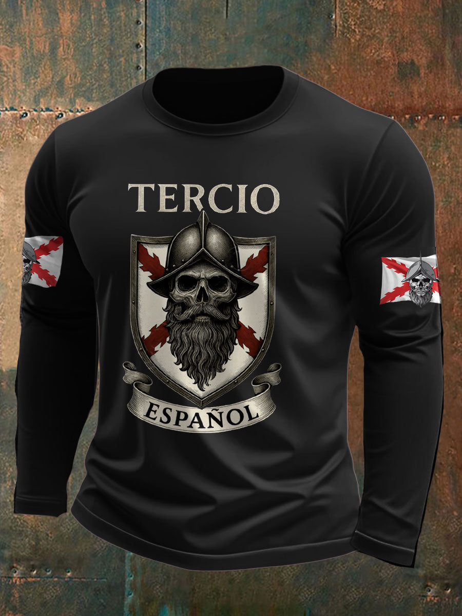 Cruz de España de Borgoña Tercio de los hombres imprimió la camiseta