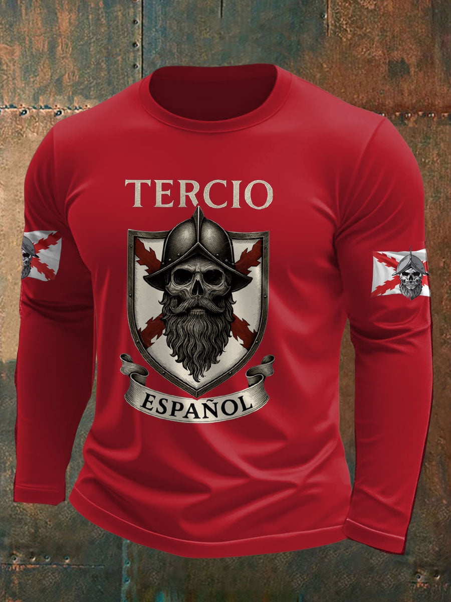 Cruz de España de Borgoña Tercio de los hombres imprimió la camiseta