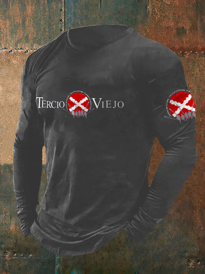 Cruz de España de Borgoña Tercio de los hombres imprimió la camiseta