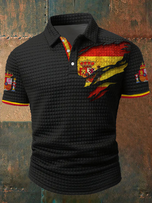 Tops casuales impresos de la bandera de España de los hombres