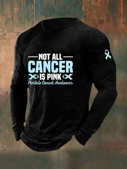 Camiseta casual de la impresión de la conciencia del cáncer de próstata de los hombres
