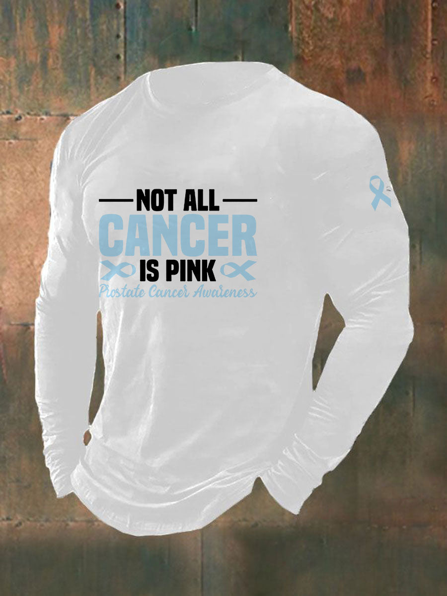 Camiseta casual de la impresión de la conciencia del cáncer de próstata de los hombres