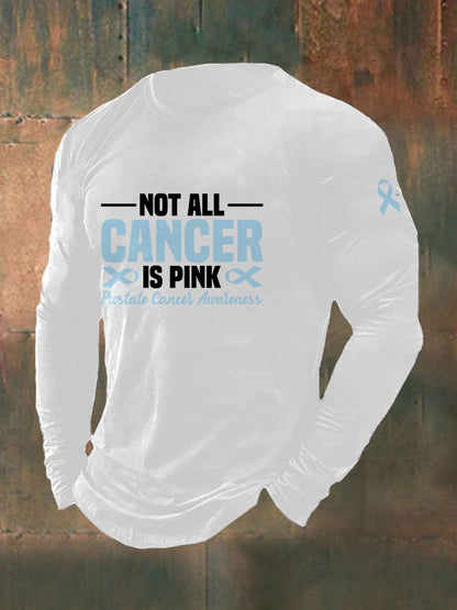 Camiseta casual de la impresión de la conciencia del cáncer de próstata de los hombres