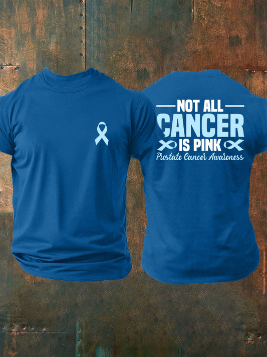 Camiseta casual de la impresión de la conciencia del cáncer de próstata de los hombres