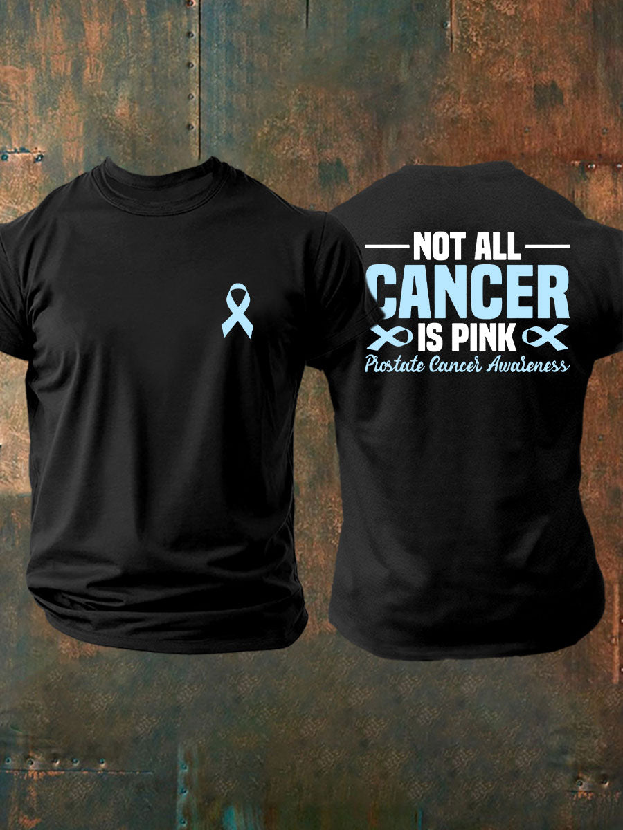 Camiseta casual de la impresión de la conciencia del cáncer de próstata de los hombres