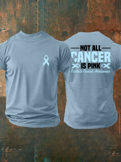 Camiseta casual de la impresión de la conciencia del cáncer de próstata de los hombres