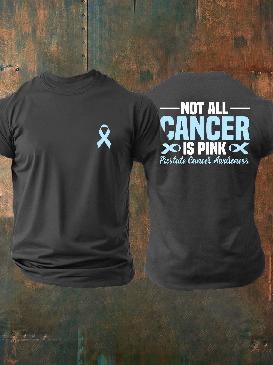 Camiseta casual de la impresión de la conciencia del cáncer de próstata de los hombres