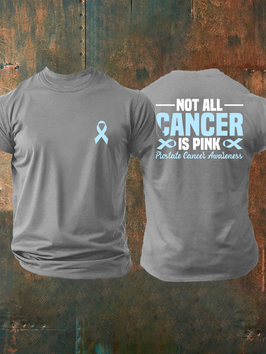 Camiseta casual de la impresión de la conciencia del cáncer de próstata de los hombres