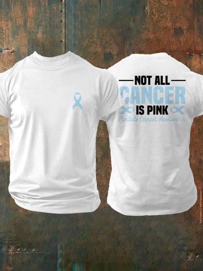 Camiseta casual de la impresión de la conciencia del cáncer de próstata de los hombres