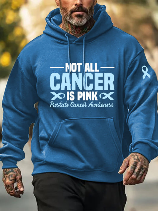 Sudadera Casual de la impresión de la conciencia del cáncer de próstata de los hombres