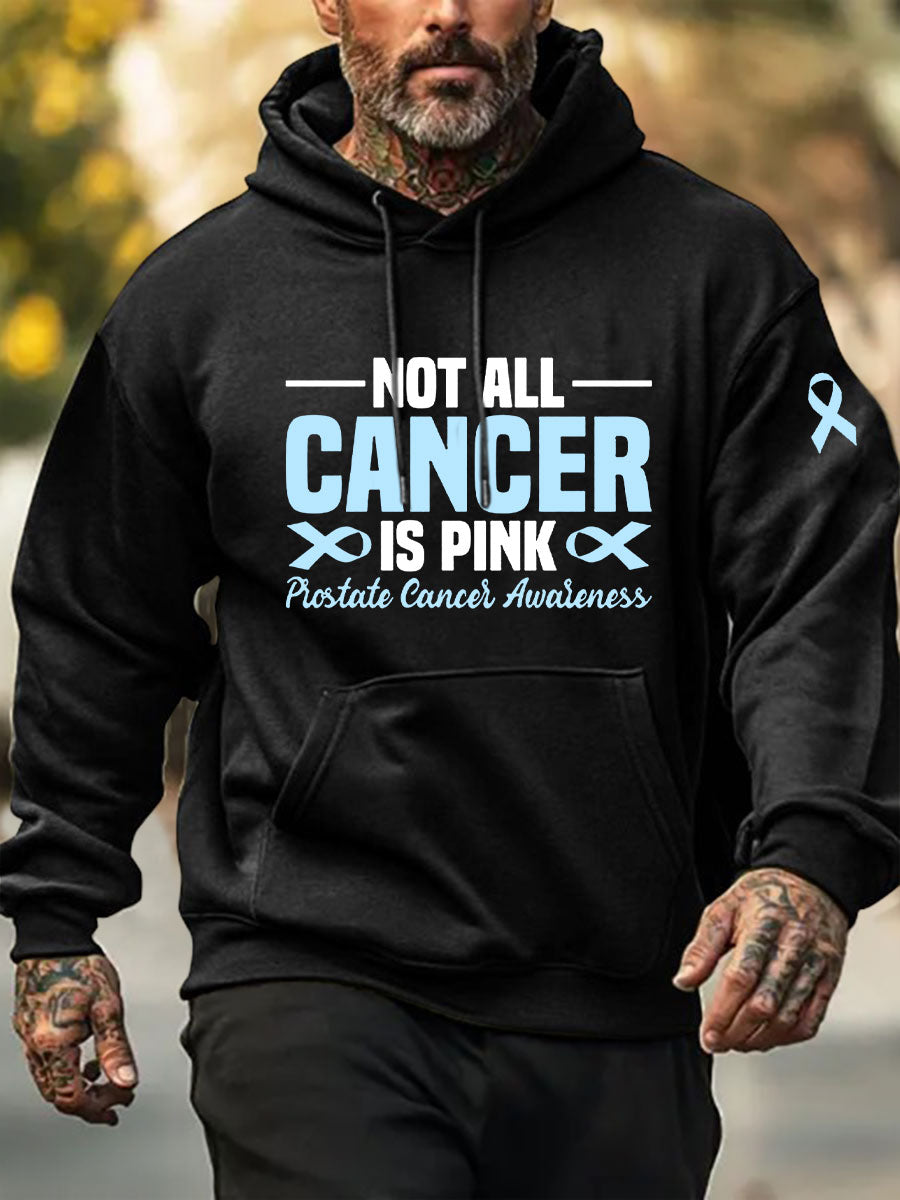 Sudadera Casual de la impresión de la conciencia del cáncer de próstata de los hombres