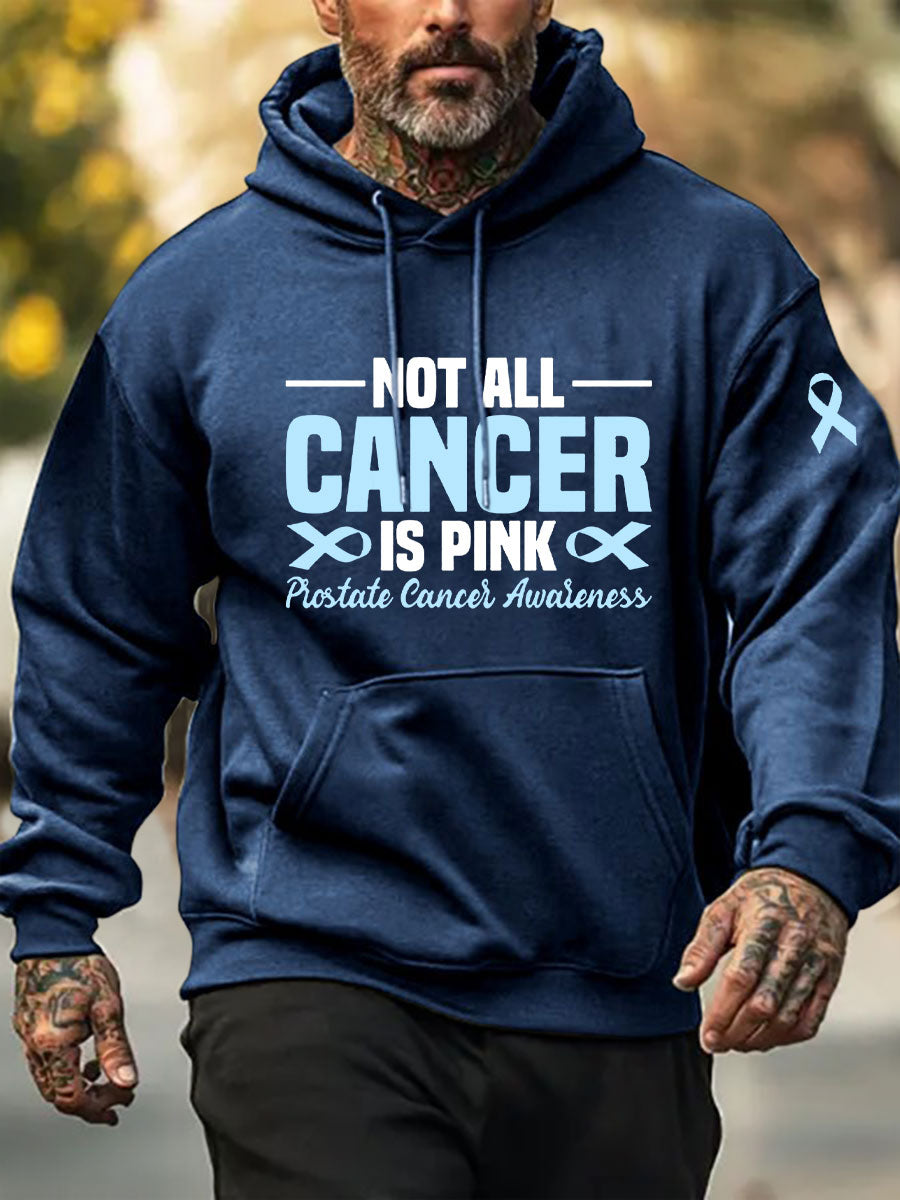 Sudadera Casual de la impresión de la conciencia del cáncer de próstata de los hombres