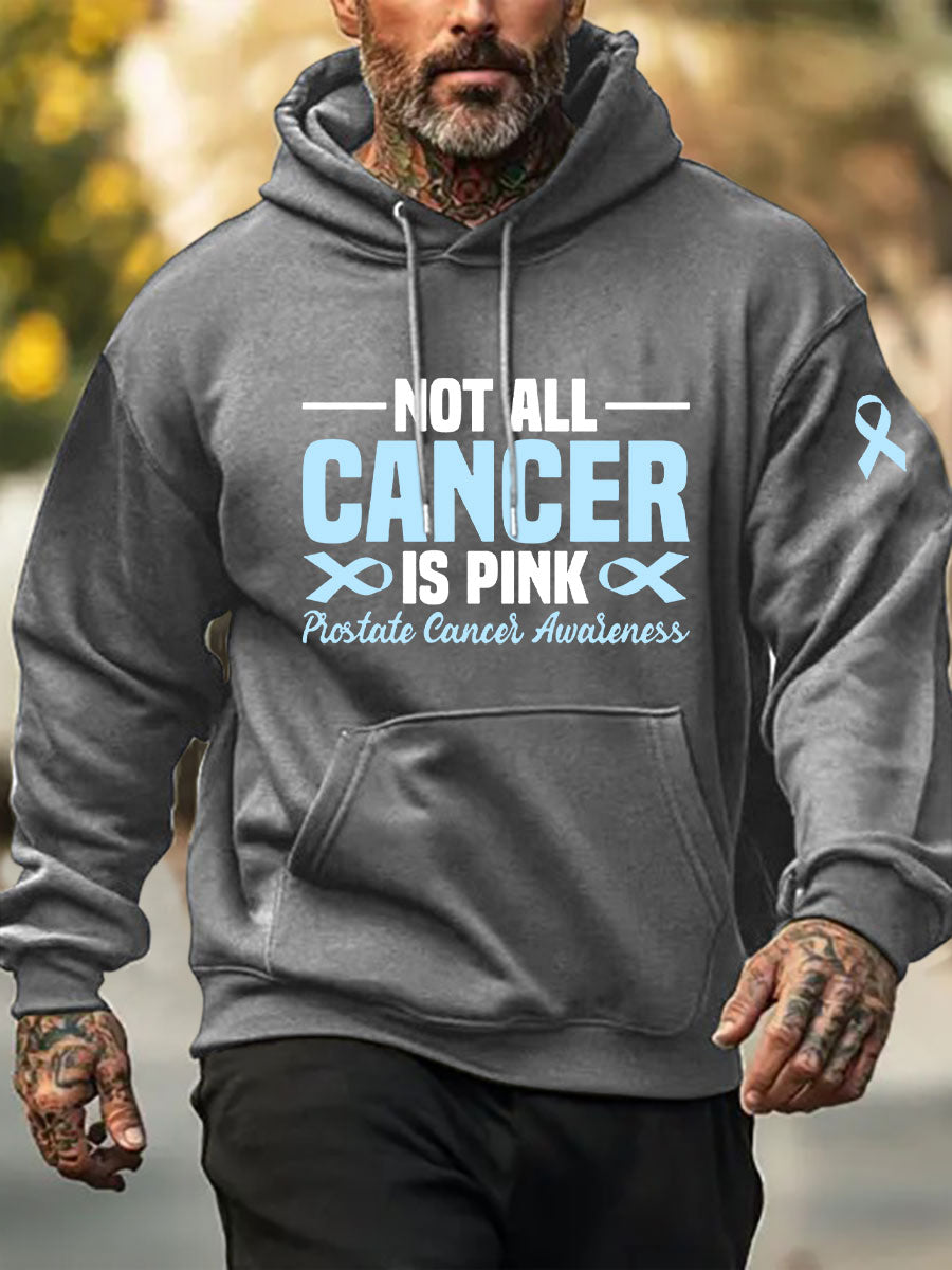 Sudadera Casual de la impresión de la conciencia del cáncer de próstata de los hombres