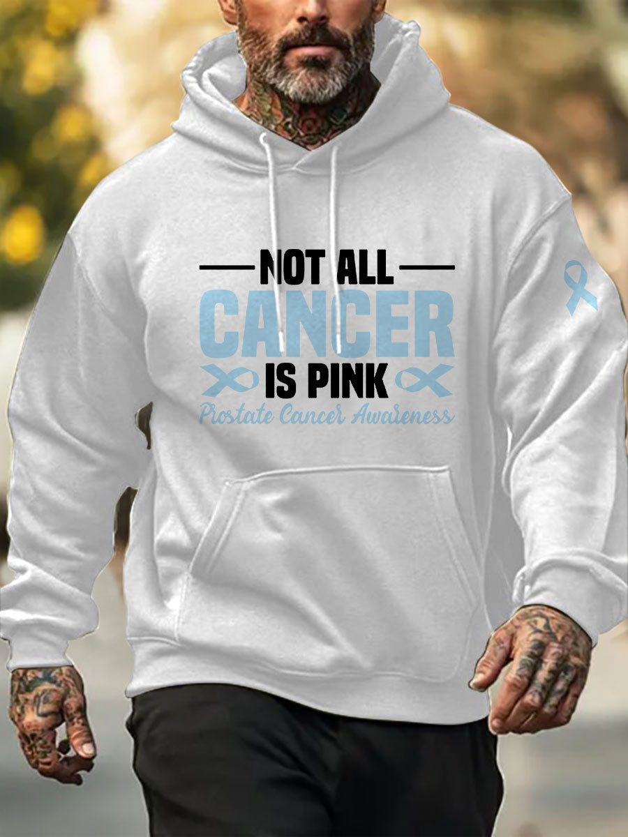 Sudadera Casual de la impresión de la conciencia del cáncer de próstata de los hombres