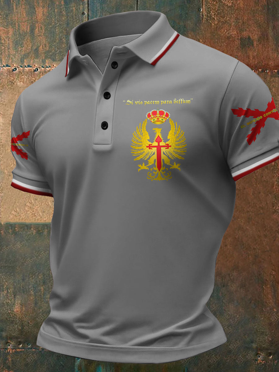 Cruz de los hombres de Borgoña Tercio Impreso Casual Tops