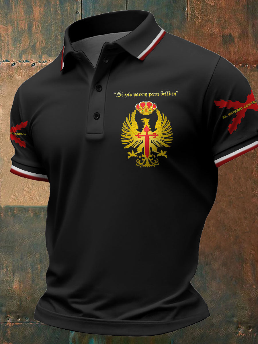 Cruz de los hombres de Borgoña Tercio Impreso Casual Tops