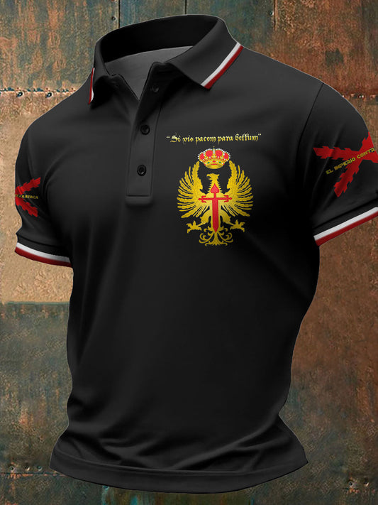 Cruz de los hombres de Borgoña Tercio Impreso Casual Tops