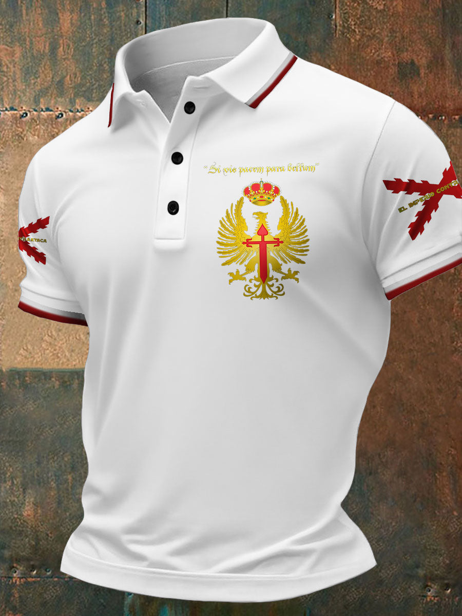 Cruz de los hombres de Borgoña Tercio Impreso Casual Tops