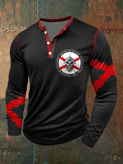 Cruz de los hombres de Borgoña Tercio Impreso Casual Tops