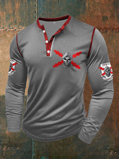 Cruz de los hombres de Borgoña Arte Tercio Impreso Casual Tops