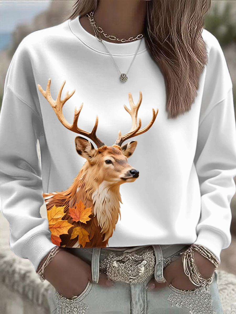 Sudadera regular de otoño para mujer
