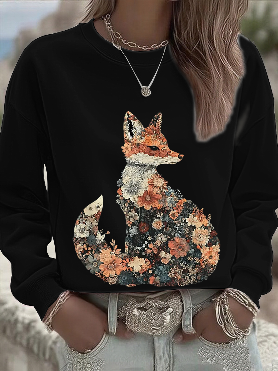 Sudadera regular de otoño para mujer