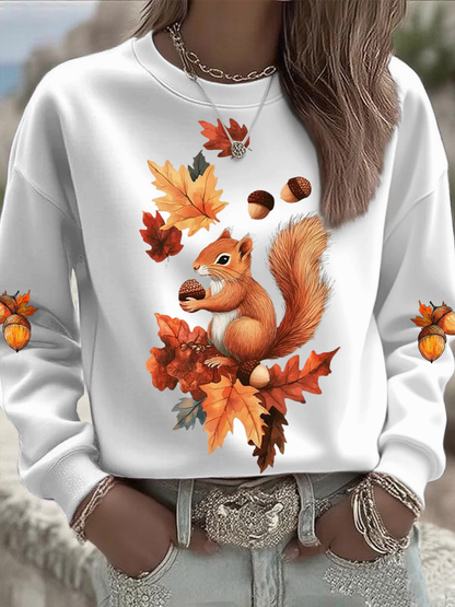 Sudadera regular de otoño para mujer