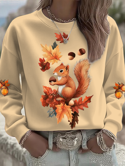 Sudadera regular de otoño para mujer