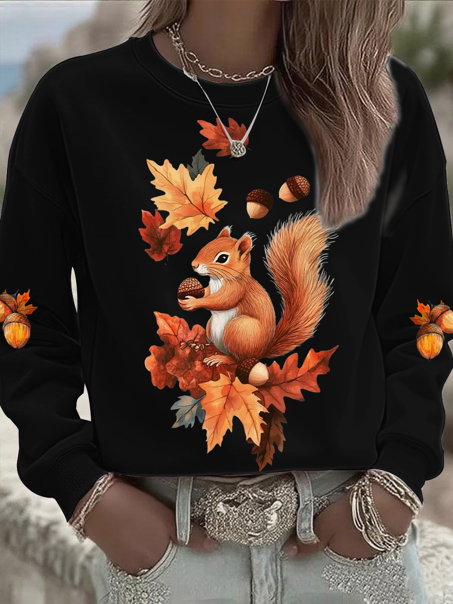Sudadera regular de otoño para mujer