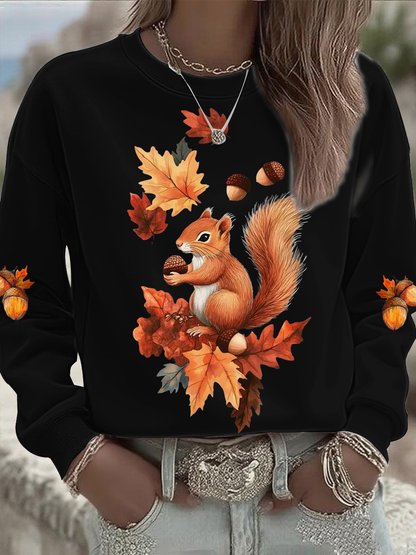 Sudadera regular de otoño para mujer