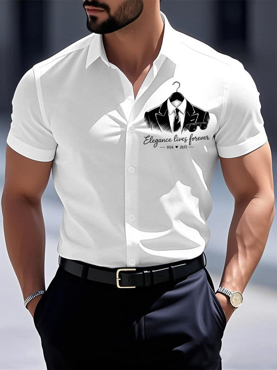 Camisa de manga corta para hombre Elegance Lives Forever