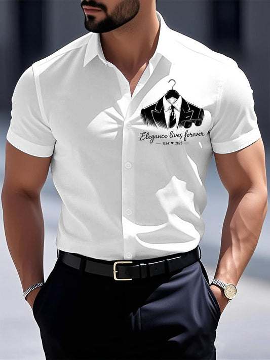 Camisa de manga corta para hombre Elegance Lives Forever