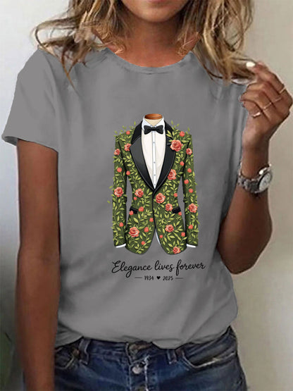 Camiseta de homenaje floral para mujer