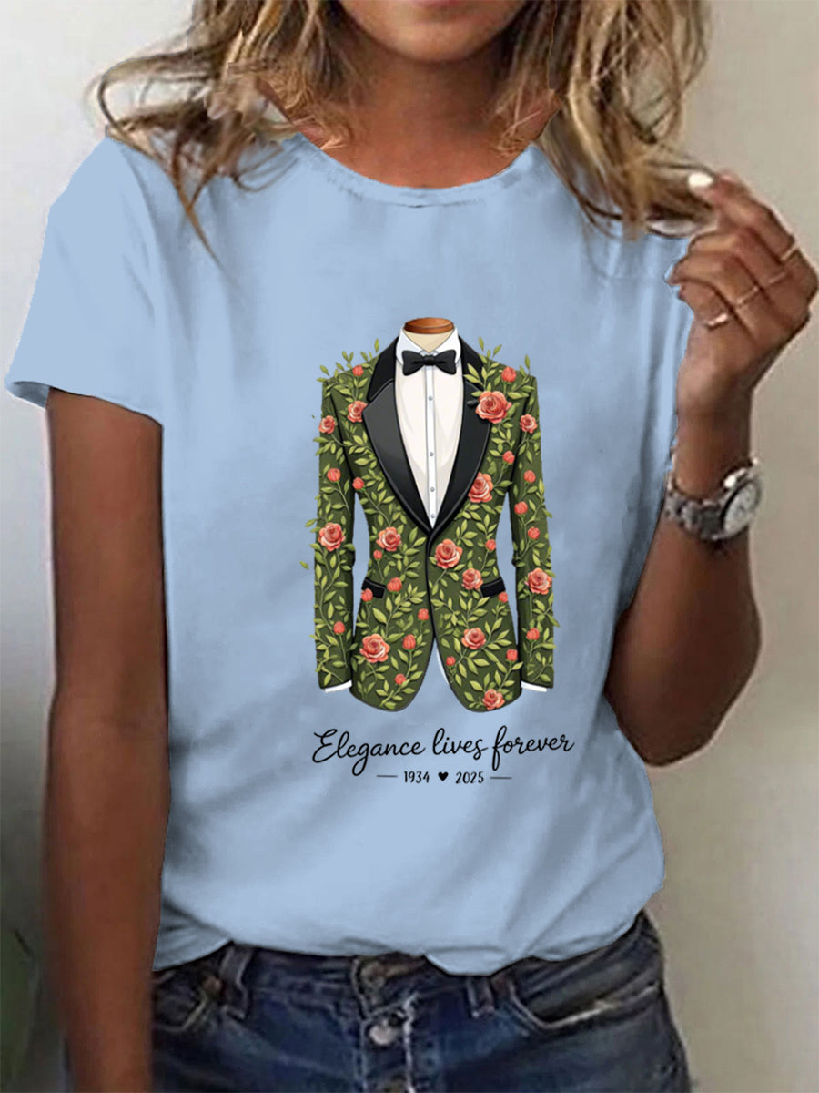 Camiseta de homenaje floral para mujer