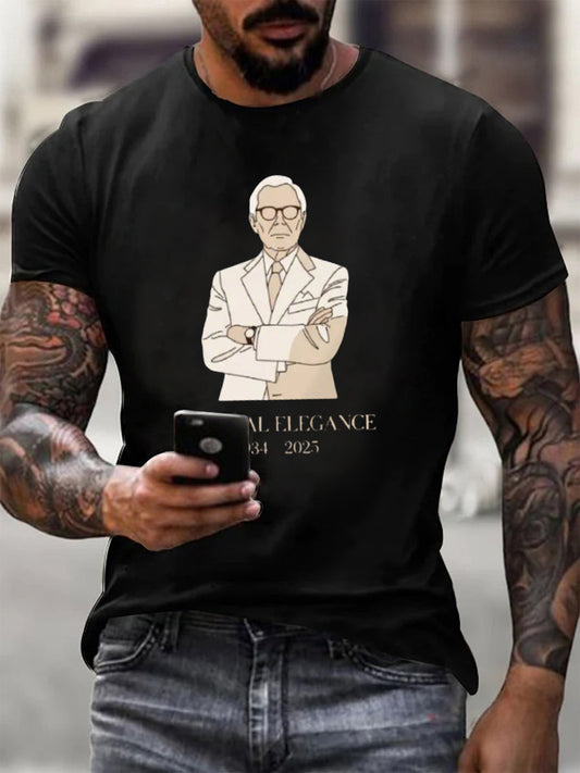 La elegancia eterna de los hombres en memoria cariñosa Moda Leyenda T-shirt
