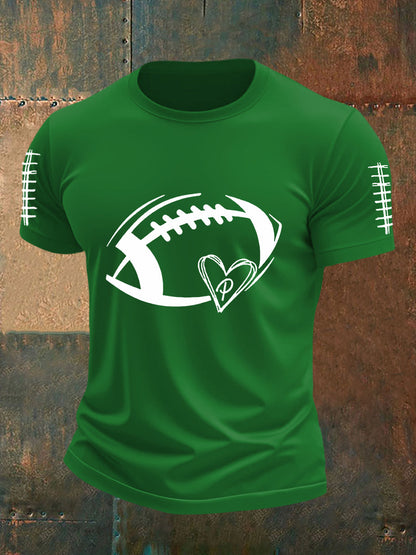 Camiseta de manga corta casual para hombre Football Fans Lovers Gameday