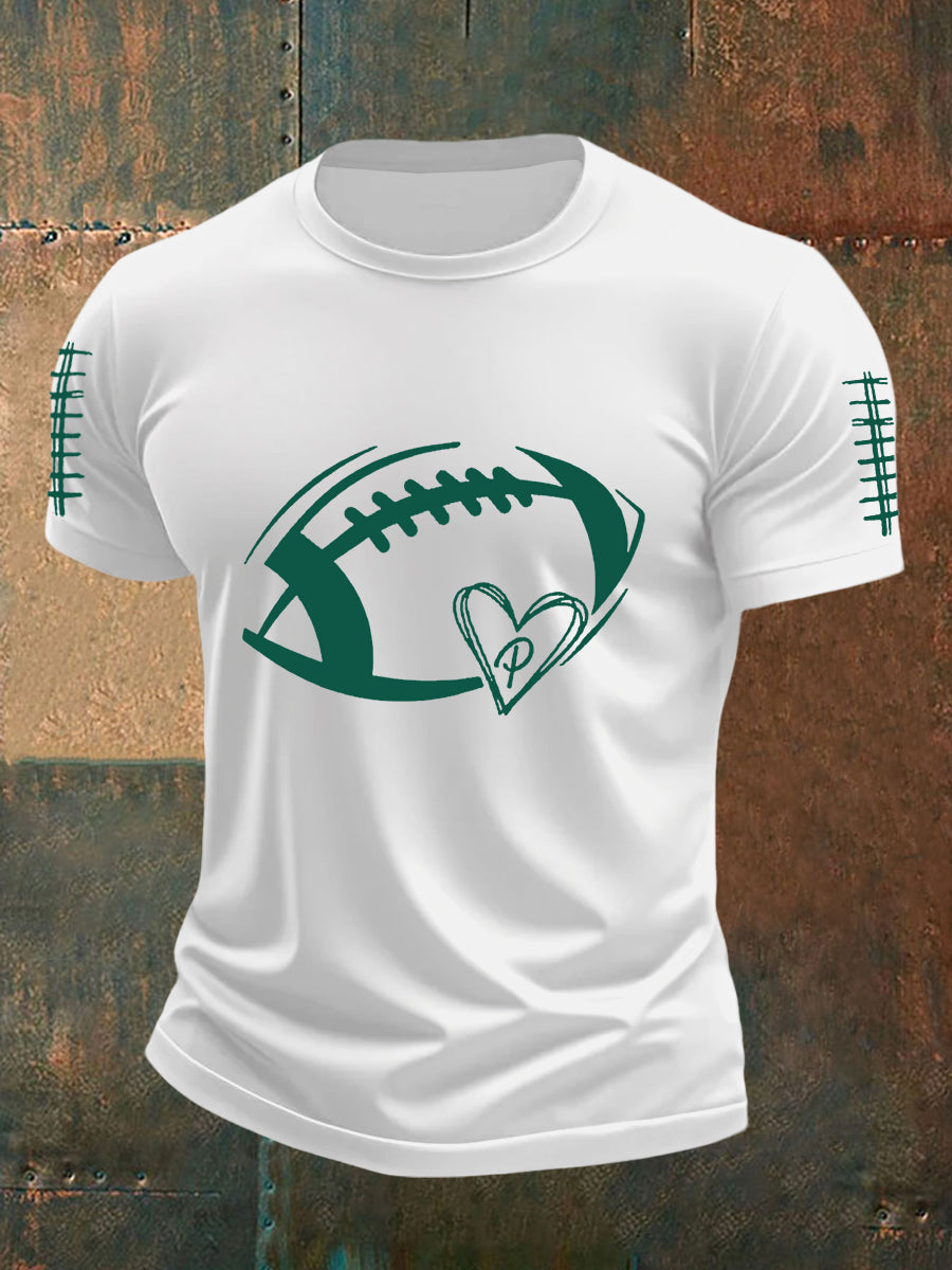 Camiseta de manga corta casual para hombre Football Fans Lovers Gameday